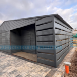 Garaż blaszany 10×6 DWUSPAD Z POMIESZCZENIEM GOSPODARCZYM+WIATA