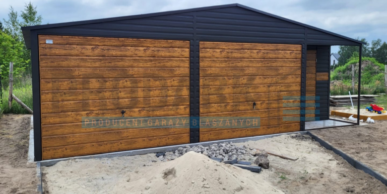 Garaż blaszany 8×5 dwuspad GRAFIT PREMIUM