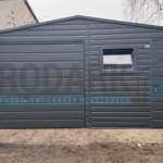 Garaż blaszany 5×6 dwuspadowy z pomieszczeniem gospodarczym