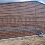 Garaż blaszany 9×6 dwuspad drewnopodobny z pomieszczeniem gospodarczym