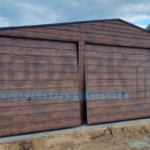 Garaż blaszany 9×6 dwuspad drewnopodobny z pomieszczeniem gospodarczym