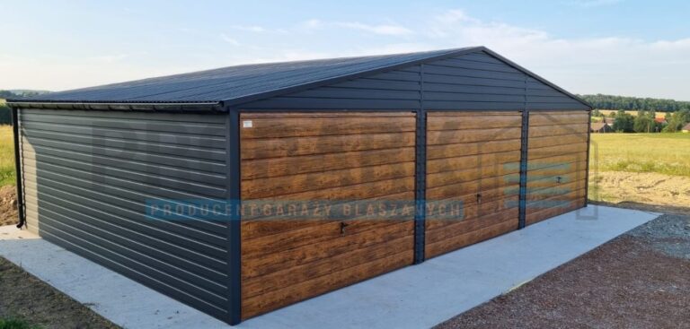 Garaż blaszany 9×5 DWUSPAD PREMIUM