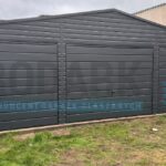 Garaż blaszany 9×5,5 dwuspadowy GRAFIT PREMIUM