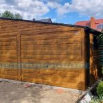 Garaż blaszany 9×6 dwuspadowy DREWNOPODOBNY PREMIUM