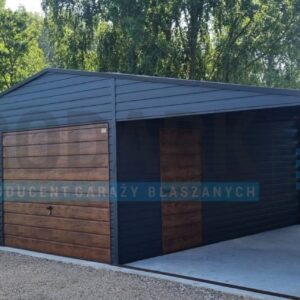 Garaż blaszany 9x6 DWUSPADOWY + WIATA Z PANELI