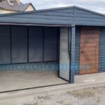 Garaż blaszany 6×5 DWUSPADOWY Z WNĘKĄ